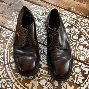 Prada brown men leather dress shoes size 9 1/2